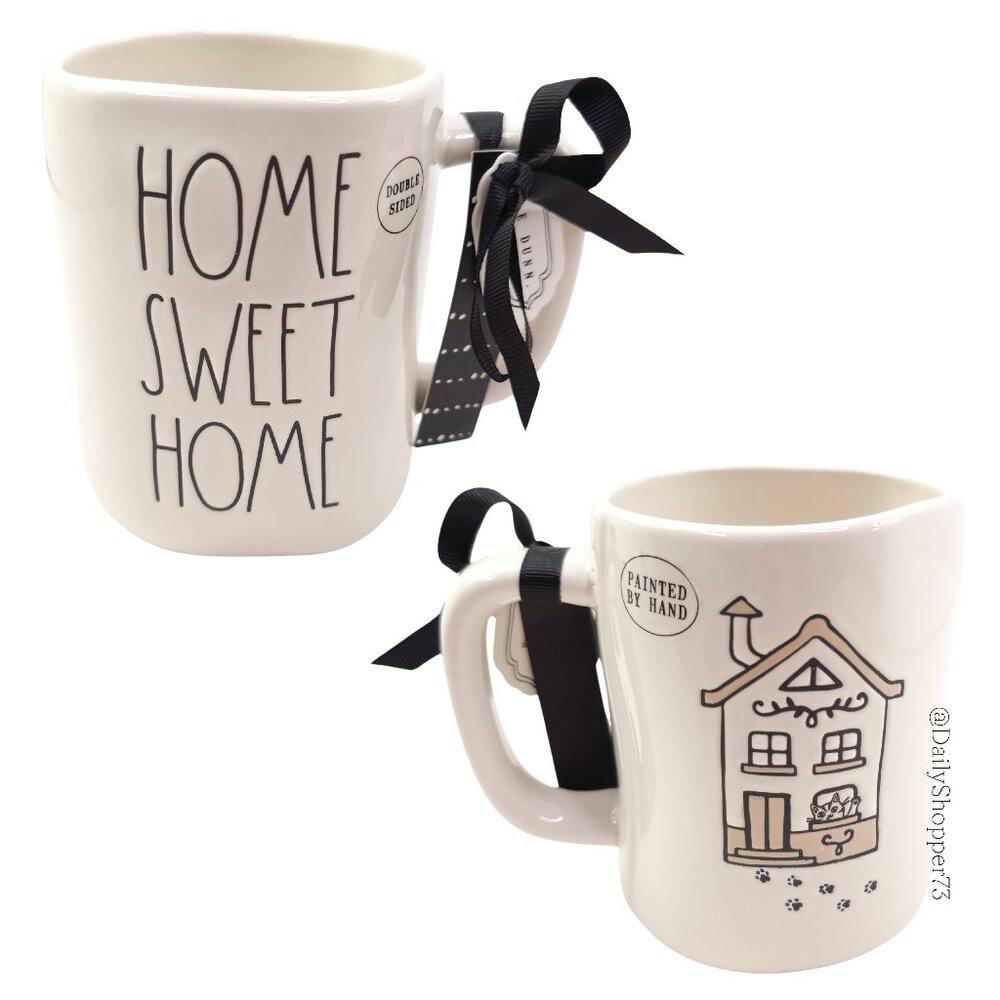 Rae Dunn "Home Sweet Home" Double-Sided Ceramic Coffee Mug
